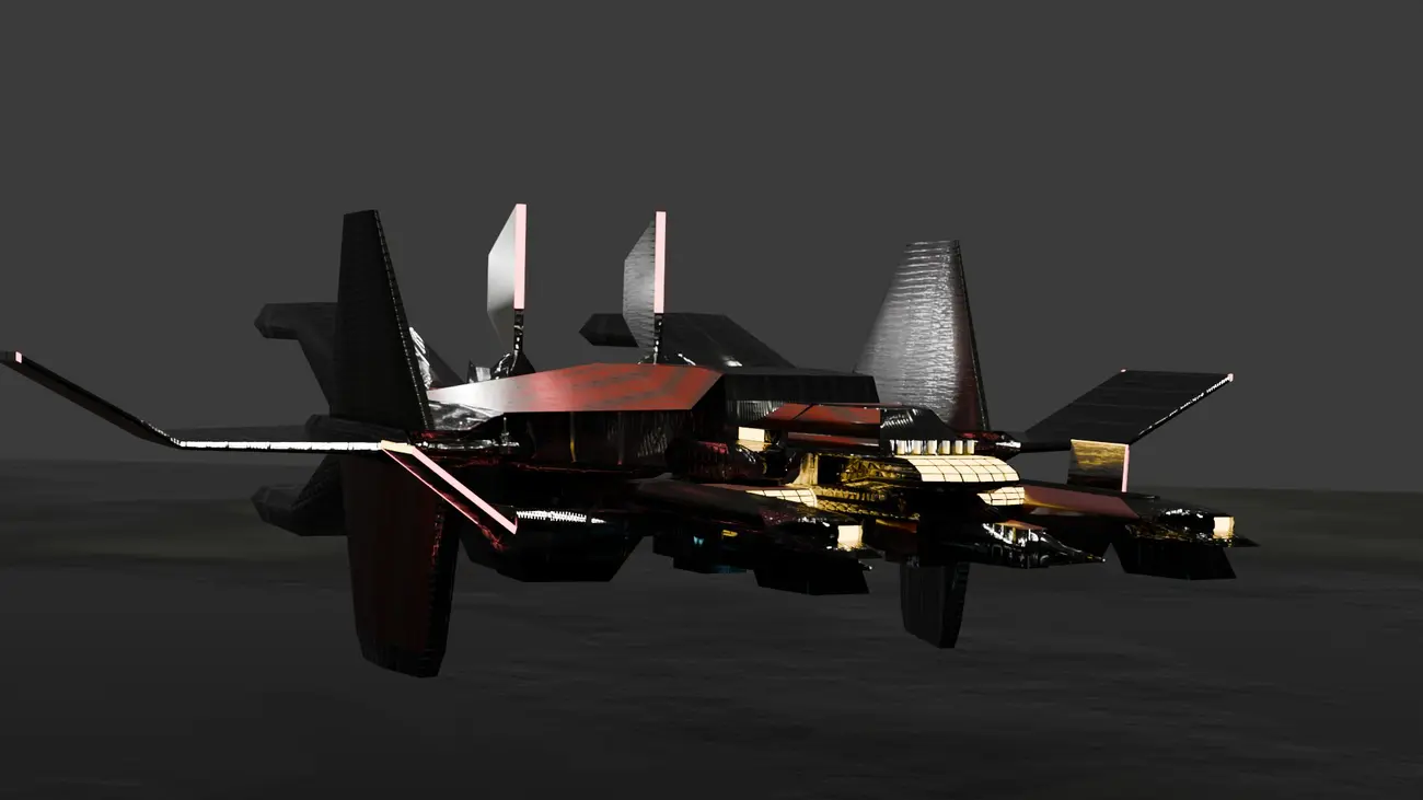 Side view of the ship