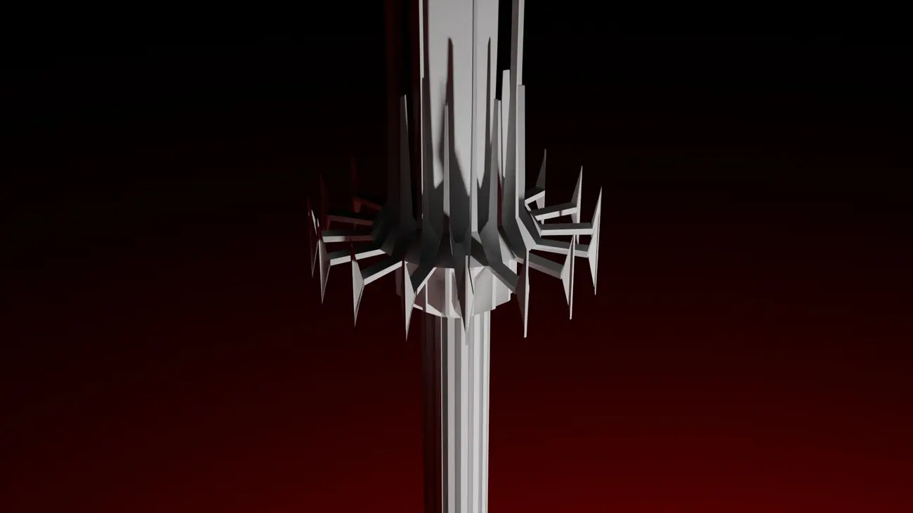 Close-up of the sword guard
