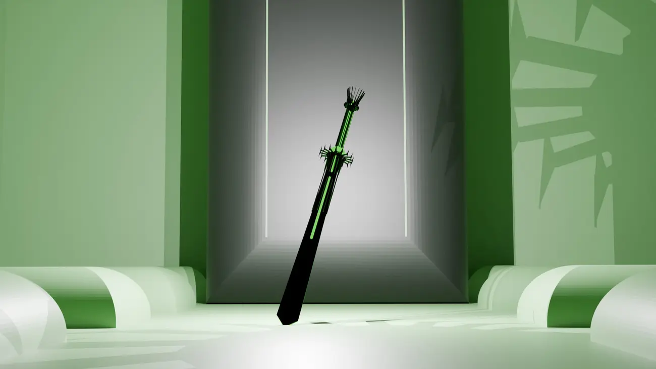 The sword in a green shrine